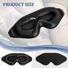ChicFurnit Eye Mask 3D Deep Contoured Zero Pressure Sleep Eye Mask for Living Room Comfort and Travel Rest, Black, 9.6"*0.67"*0.67" - 2 of 4
