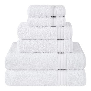 American Soft Linen Turkish Premium Quality 100% Cotton 6 Piece Towel Set, Soft Absorbent Quick Dry Bath Towels for Bathroom - 1 of 4