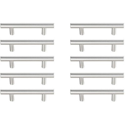 Elegant Lighting Quinn 3Inch Center to Center Brushed Nickel Bar Pull Multipack (set of 10)