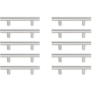 Elegant Lighting Quinn 3Inch Center to Center Brushed Nickel Bar Pull Multipack (set of 10) - 1 of 4