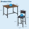 Dining Table Set for 4 w/Counter Height Table & 4 Upholstered Bar Stools, 5-Piece Kitchen Table Set with Footrest & Corner Protector - 2 of 4