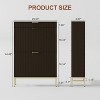 Adjustable  2 Flip Drawers Shoe Rack with Large Storage Drawer - Gold Metal Handles & Fluted Panel, Easy to Assemble - 2 of 4