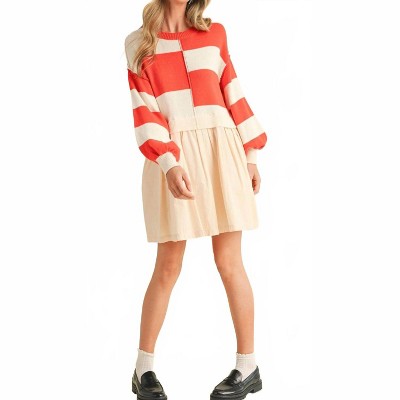 Women's Mixed Media Sweater Dress - &merci