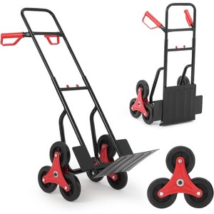 Stair Climbing Dolly, 330 Lbs Weight Capacity, Foldable Hand Truck with 6 Rubber Wheels and Telescoping Handle, Heavy-Duty Grocery Cart - 1 of 4