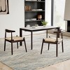 SEVOBAL Dining Chairs Set of 2 Modern Style Parsons Modern Kitchen Room Chairs with Solid Wood Legs for Kitchen Living Room, Beige, 54"*56"*76" - 2 of 4
