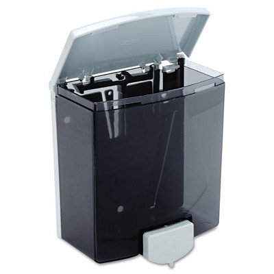 Bobrick Black and Gray 40 oz Plastic Wall-Mounted Soap Dispenser