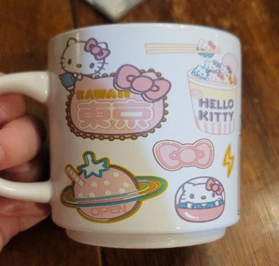 Silver Buffalo Hello Kitty kawaii Tokyo Allover Icons Ceramic Stacking Mug