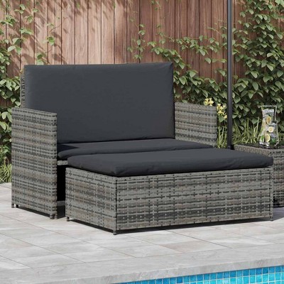 vidaXL Outdoor Furniture Set  PE Rattan 2-seater Modular