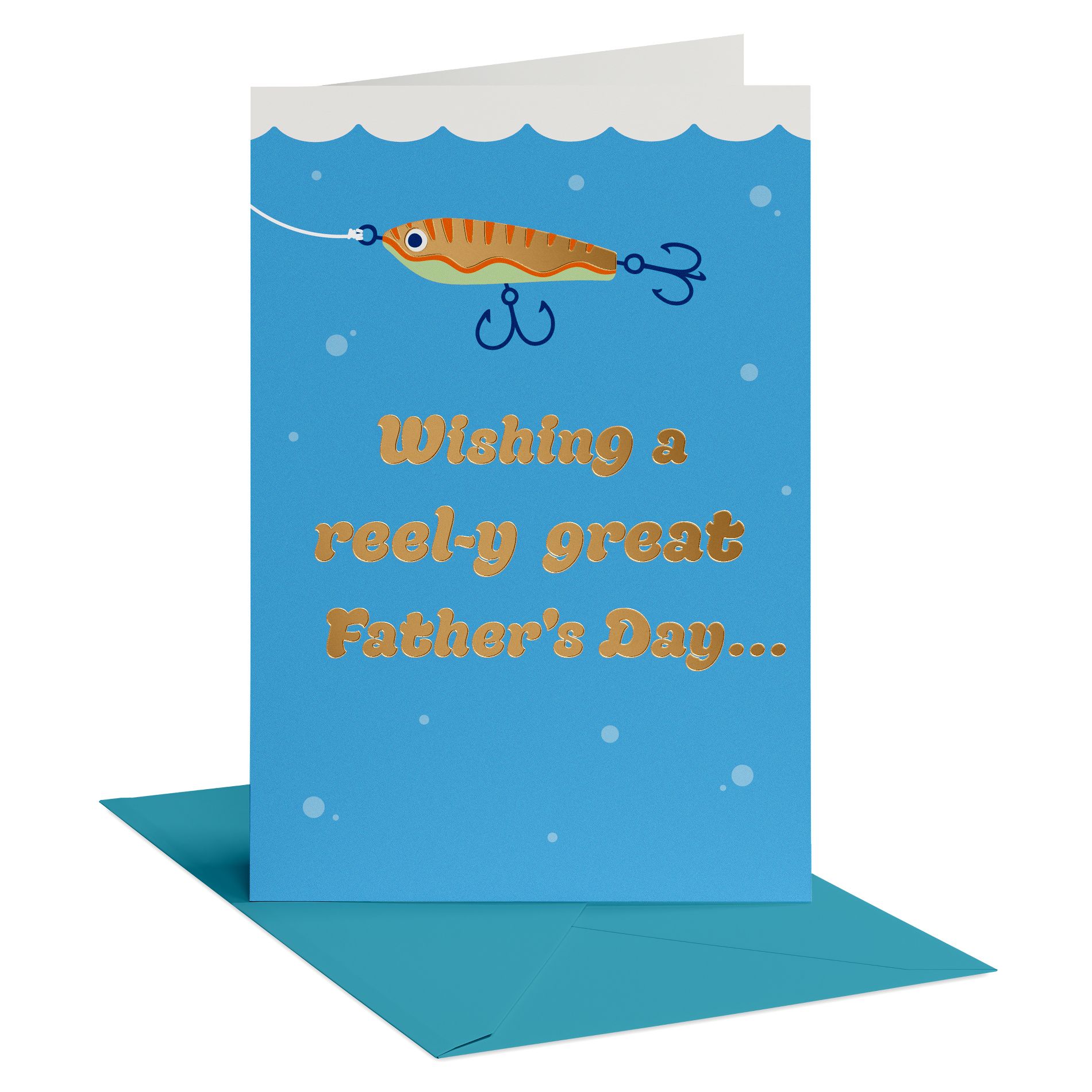 Father's Day Card for Fishing Dad, Tackle Anything, Includes Envelope