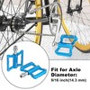 Unique Bargains Aluminum Alloy Rear Foot Peg Flat Pedal Footrests Fit 9/16 Inch Axles MTB Bike Black 1 Pair - 2 of 4