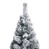 vidaXL Slim Artificial Pre-lit Christmas Tree with Ball Set Green 59.1" - 4 of 4