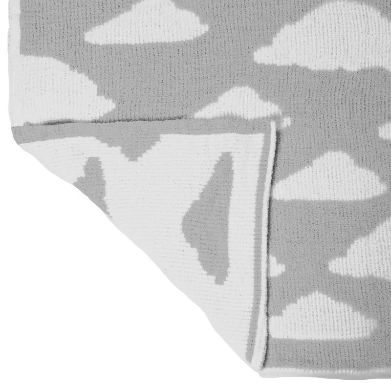 Tadpoles Ultra-Soft Chenille Knit Baby Blanket - Gray /White, 3 of 4