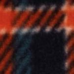 orange/navy plaid