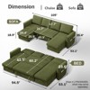 Vipbear Corduroy L-Shaped Couch Sectional Sleeper Sofa 81" Sleeper Sofa Bed with Pull Out Bed/Reclining Backrest/USB Ports/Storage,Tool-Free Assembly - 2 of 4