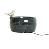 Perched Bird with Light Fountain Blue Porcelain by Foreside Home & Garden - 4 of 4