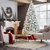 LuxenHome 7.7Ft Artificial Snow-Flocked Christmas Tree, Unlit Full Christmas Tree with X-Shape Metal Stand White - 4 of 4