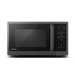 Toshiba 0.9-cu ft 900-Watt Countertop Microwave Oven with Mute Function & Eco Mode (Black Stainless Steel) - 1 of 4