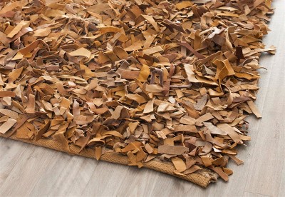Hand-Knotted Casual Luxury Leather Shag 5' x 8' Rug