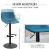 Blue Adjustable Swivel Bar Stool Set of 2 with Backrest - 3 of 4
