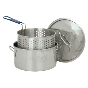 Bayou Classic 14-qt Stainless Fry Pot with Lid, Basket - 1 of 3