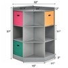 Costway 3-tier Kids Storage Shelf Cubes W/3 Baskets Corner Cabinet  Organizer White : Target