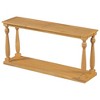 HDZNVF Vintage Wood Grain Console Table with Bottom Shelf and Four Vase Legs, Natural - 4 of 4