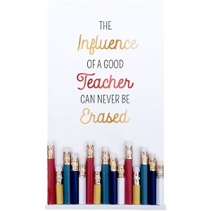Pavilion Gift Company - The Influence Of A Good Teacher Can Never Be Erased - 8.75"  Teacher School Supply Box Case Storage Student Bin Organizer - 1 of 4