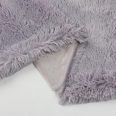 Gray Ultra Soft Fuzzy Oversized Polyester Throw Blanket 50x70