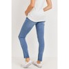 Hello Miz Women's Over The Belly Skinny Maternity Jeans - Light Denim - X Large - 3 of 4