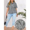 HAPPY BAY Hawaiian Shirts Womens Summer Button Down Beach Party Shirt Casual Blouses Short Sleeve Tropical Vacation Button Up Shirts - 4 of 4