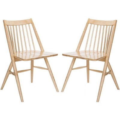 Safavieh Wren 19 H Natural Spindle Dining Chair Set of 2