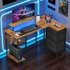 GALAXHERO 47-Inch L-Shaped Gaming Desk, Corner Computer Desk with Storage, Power Outlets & LED Lights, Office/Gaming Desk for Bedroom - 2 of 4