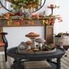 SEVOBAL Party Decorations and Accessories Set of 2 Mushroom Holiday Ornaments for Fall Festival Display, Beige Orange, 18.5"*16.1"*8.3" - 2 of 4