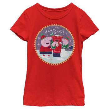 Girl's Peppa Pig Christmas Dear Santa T-Shirt