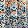 Boho Medallion Window Curtain Panels Turquoise/Tangerine 52X84 Set - 3 of 4