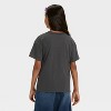 Girls' Short Sleeve Oversized Graphic T-Shirt - Cat & Jack™ Charcoal Gray - 3 of 4