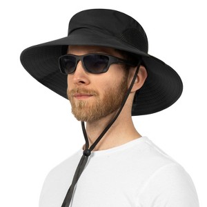 SUN CUBE Wide Brim Sun Hat Adults, Fishing Hats Sun UV Protection, Hiking Bucket Hat Safari Beach Boonie, UPF 50+ - 1 of 4