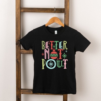 The Juniper Shop Better Not Pout Colorful Toddler Short Sleeve Tee