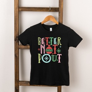 The Juniper Shop Better Not Pout Colorful Toddler Short Sleeve Tee - 1 of 2