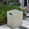 Elementi 15.7" Propane Tank Cover Concrete Hideaway Table for 20 lb Tank - 2 of 4