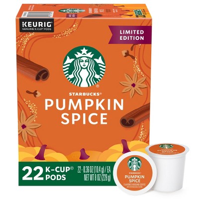 Starbucks Pumpkin Spice Flavored Light Roast Keurig K-Cup Coffee Pods - 22ct