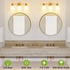 POWLIG 22-in 3-Light Gold Modern Dimmable Vanity Light with Cone Milk White Glass Shade Suitable for Bathroom Living Room - 3 of 4