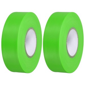 Unique Bargains PVC Non-Adhesive Flagging Tapes for Trail Outdoor 2 Pcs Green 1" x 147 ft - 1 of 4