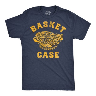 Mens Funny T Shirts Basket Case Sarcastic Frech Fries Graphic Tee For Men - Crazy Dog Men's T Shirt
