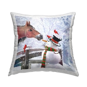 Stupell Industries Happy Snowman & Horse Farm - 1 of 3