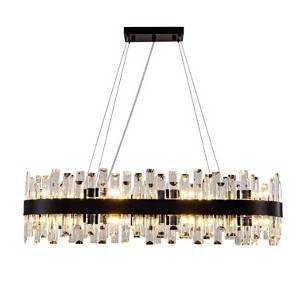 35" 16 Lights K9 Crystal Ceiling Light Modern Chandeliers - 1 of 4