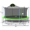 16FT Trampoline With Safety Enclosure Net, Backboard, Steel Ladder, Outdoor Backyard Recreational Trampoline, Parent Child Interactive Game Fitness - 2 of 4