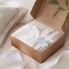 AENKYO Full/Queen Linen Blend Duvet Cover Set, 3-Piece Double Flange Luxury Bedding in White+Beige, Premium Touch Collection - 4 of 4