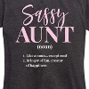 Women's - Instant Message - Sassy Aunt Defintion Short Sleeve Graphic T-Shirt - 2 of 4