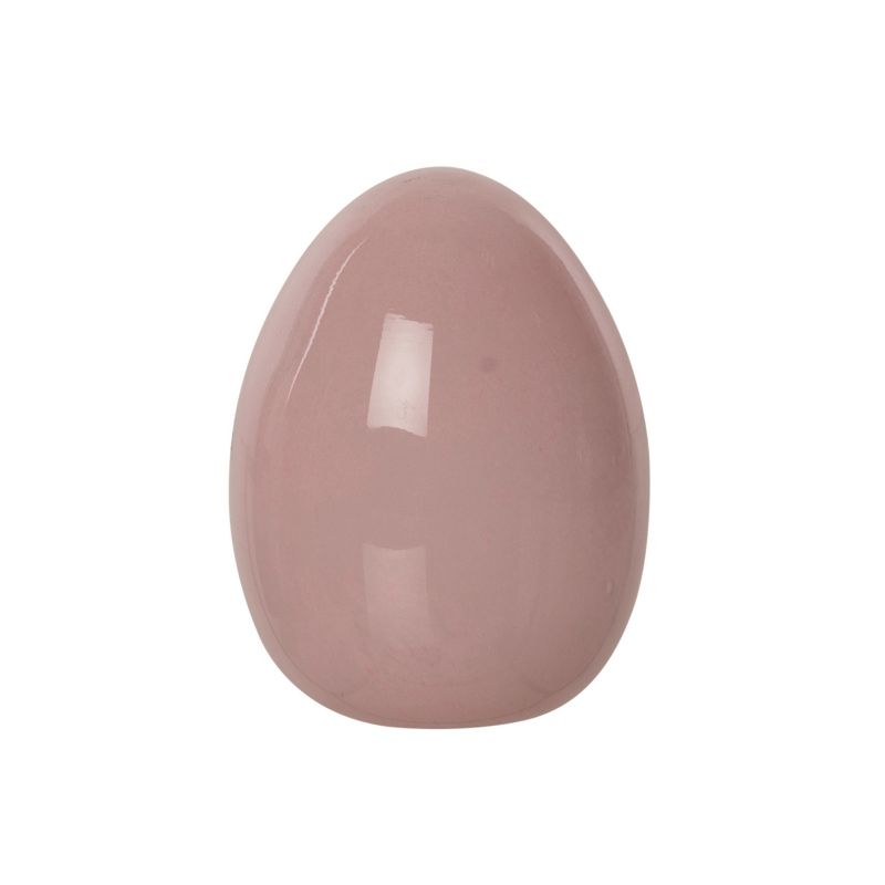 Transpac Glass 5.5" Pink Easter Iridescent Egg Decor, 1 of 2